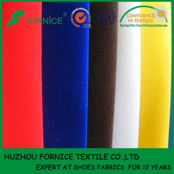 weft knitted flock velvet fabric for jewelry box lining