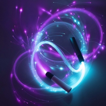 5th Generation Rechargeable Glowing Fiber Optic Whip for Party and Live Stream Shows