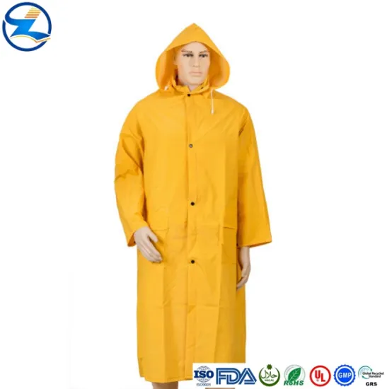 colorful glossy/matte pvc raincoat uses soft film