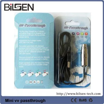 EGO mini battery,E Cigarette mini vv passthrough battery