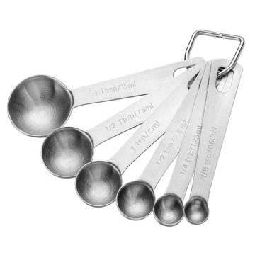 Professional 6-Piece Stainless Steel Baking Measuring Spoon Set: Precision and Quality in Cooking Tools