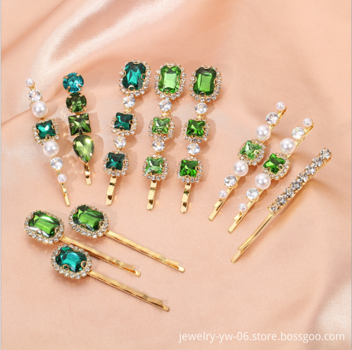 Diamond-Encrusted Rhinestone Beauty Clips for Girls