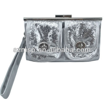 Sequins shiny clutch with wrist for for women