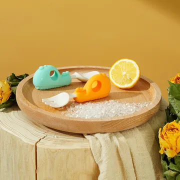 PPSU Silicone Baby Hot selling Toddler Fork Spoon