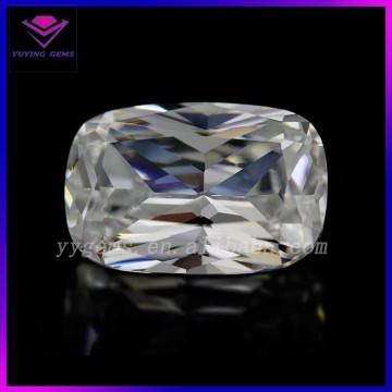 White Clarity Lab Cushion Cut Cubic Zirconia CZ Gemstone for Jewelry