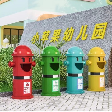 Interactive Kids' Trash Can for School and Playground Use