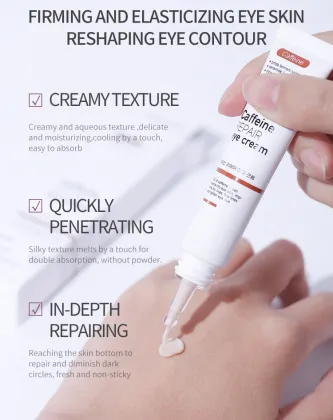 Caffeine Eye Cream for Dark Circles, Puffiness, Firming, Brightening & Hydration