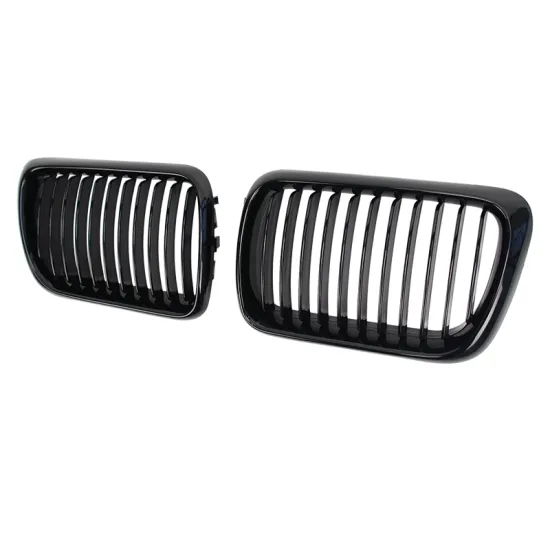 Gloss Black Slat Grille Design Bumper Front Grill for BMW E36 3 Series 1996-1999