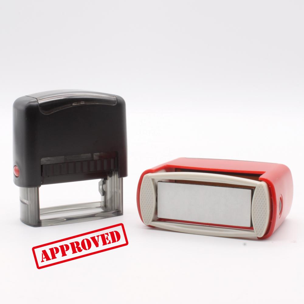 plastic portable signature name self-inking stamp