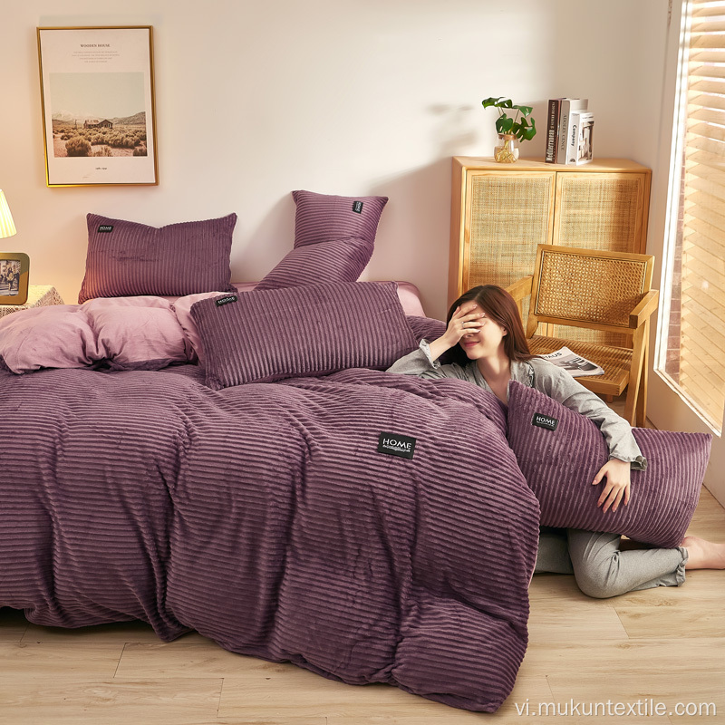 Tấm trải giường đầy màu sắc Flannel Fleece Bộ đồ giường
