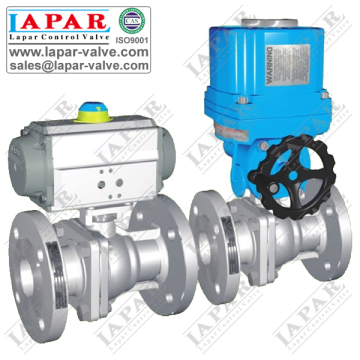 Lapar Ball Valve with Pneumatic or Electric Actuator, Fire Safe design, ISO5211 Mounting Pad