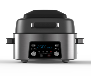 6L Digital Air Fryer: Stainless Steel Grill & Smokeless Indoor BBQ Appliance