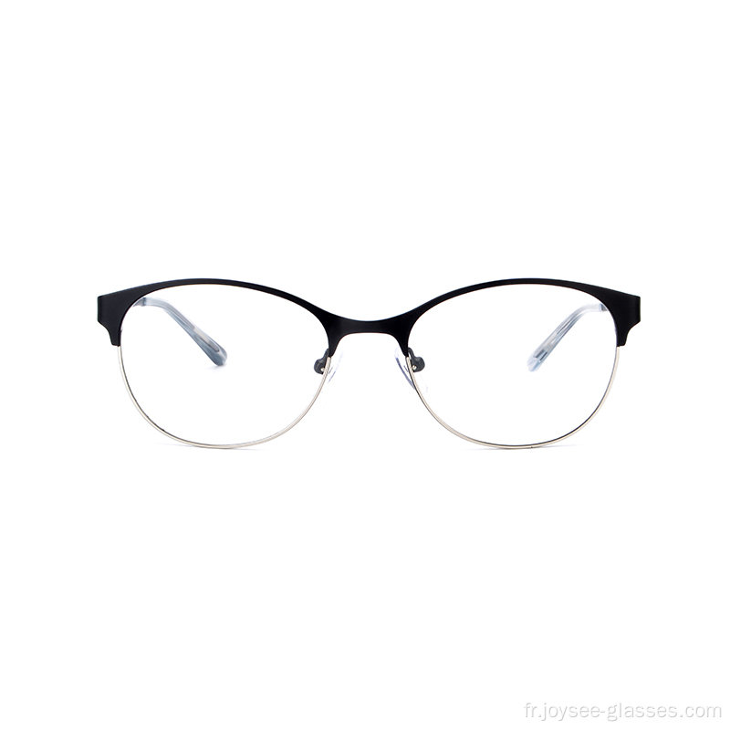 Fashion Matte Two Color Metal Spring Hinge Ladies Frames Optical Frames Eyewear