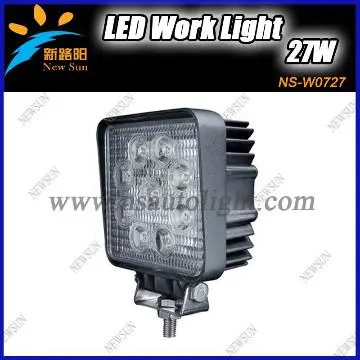 12v/24v 27w Rectangular/Round ATV Led work light/Led work lamp for ATV