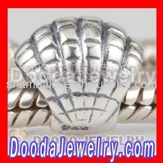 Fashion European Silver Seashell Charms For Bracelets 