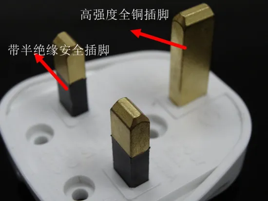 Gold Supplier Alibaba UK 3 Square Pin 90 Degree Power Cord Plug