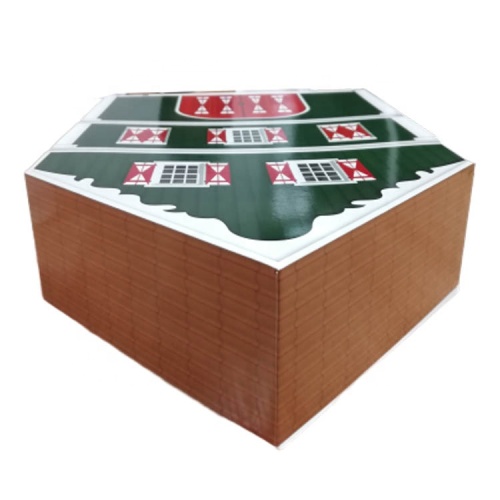 House shape paper gift box with clear tray