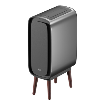 Wings-Open Sensor Trash Bin with wooden legs