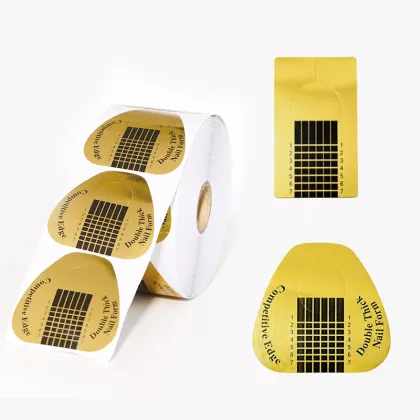 Custom Logo Acrylic Nail Extension Gel Paper Nail Forms 500pcs Durable Nail Form