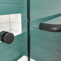 Sally Matt Black Sliding Shower Chirette de porte encadrée