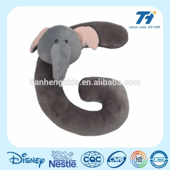 G alphabet letter toys with elephant shape soft toys to kids