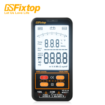GSFIXTOP 3.0V Overload Protection Digital Multimeter - Auto Range True RMS AC/DC 250V
