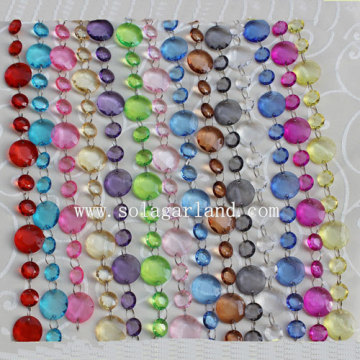 Brins de guirlande de perles octogonales acryliques de mode pour arbre de Noël