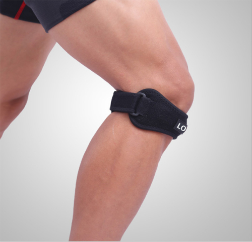 Knee bracing belt with silica gel
