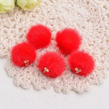Pink Red Green Pom Pom Earrings Necklace Keychains