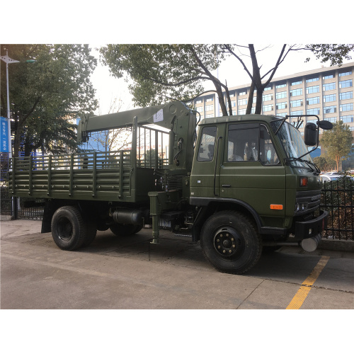 Dongfeng 8 ton military truck mounted crane
