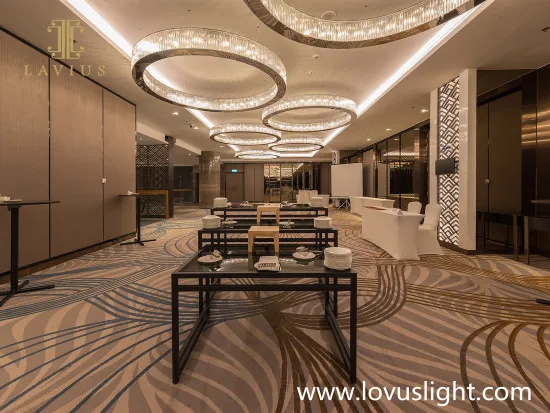 Exquisite ring chandeliers Hotel lobby hotel reception chandeliers Large-scale project chandeliers