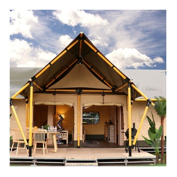 2023 Luxury Waterproof Wooden Pole Family Tent for Romantic Camping and Outdoor Resorts