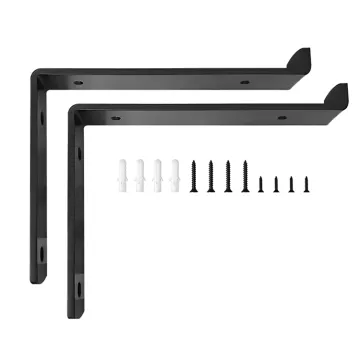 Heavy Duty Black Wall Hanging Shelf Brackets