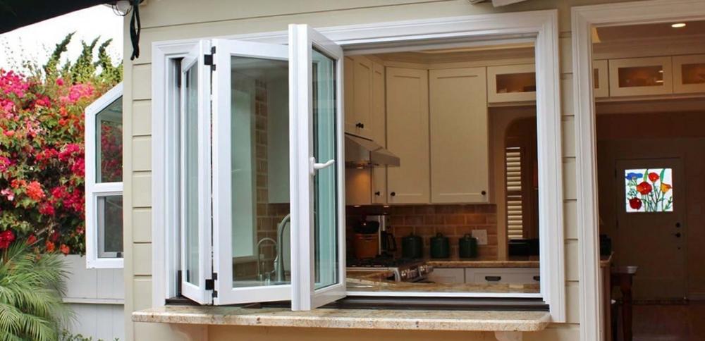 Ventana de doble cara insonorizada: ventana plegable de aluminio