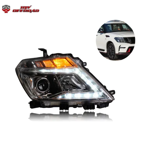 HW 4x4 PCIKUP Car LED Lights Headlights Front Lamps For Patrol 2016+" 

However, to improve readability and correctness, it might be better to slightly adjust it to:

"HW 4x4 Pickup Car LED Headlights Front Lamps for Patrol 2016+