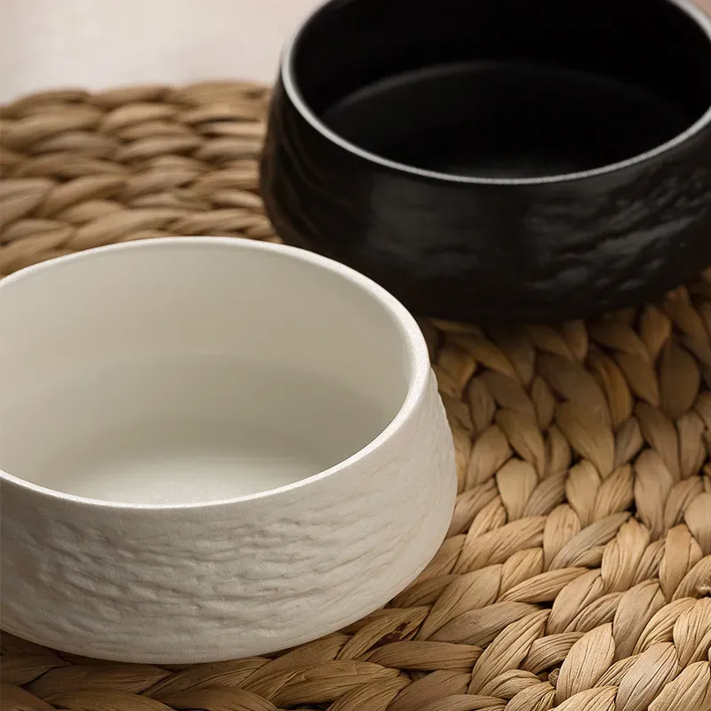 Elegant Japanese Underglaze Ceramic Bowl for Rice and Desserts