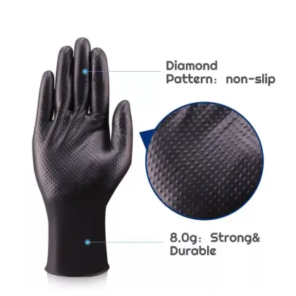 Food grade health nitrile hand gloves purple bule