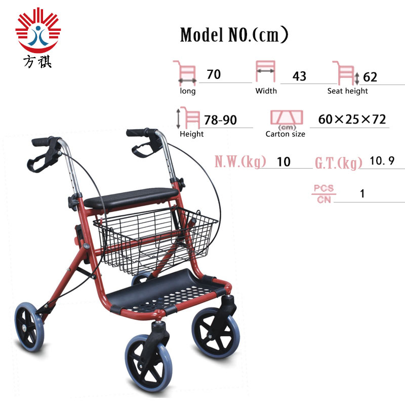 Rolling Walker With Wheel And Basket