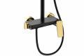 Modern Black Brass Wall Mounted Water Tap Faucet
