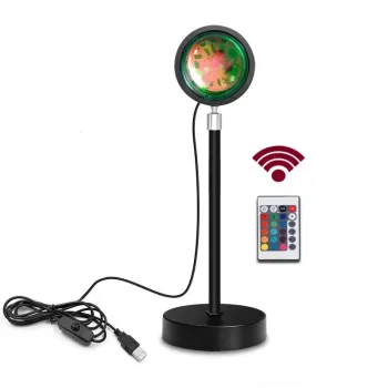 RGB Lights: 10W Sunrise to Sunset Lamp with 360 Degree Atmosphere Projection for Bedroom