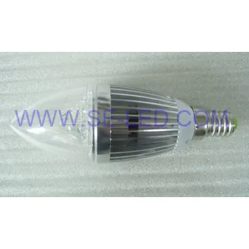 220V E14 Blanco puro Regulable 3W BOMBILLAS VELA LED