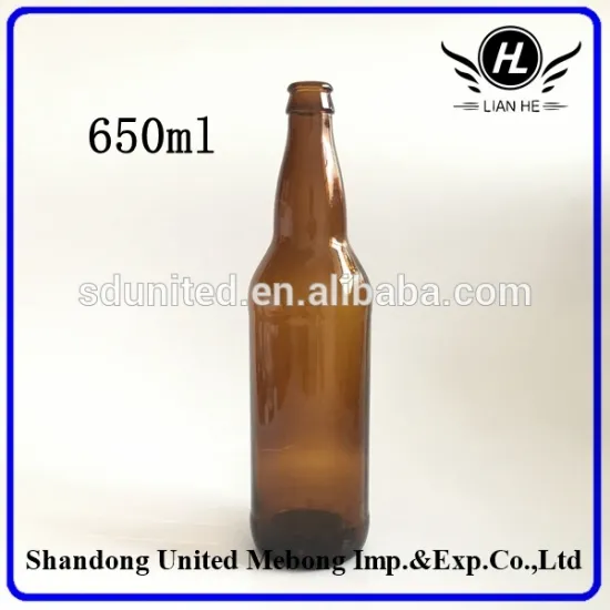 650ml high quality amber beer glass bottle