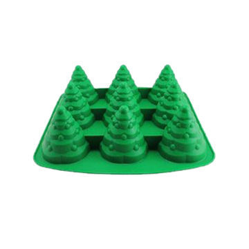 9-cup Silicone Christmas Tree Cake Pan, Measures 295 x 268 x 75mm