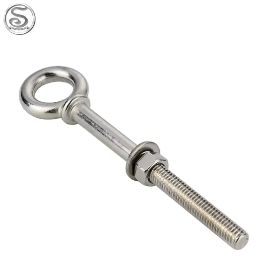 Factory Supplier Brass Aluminum Stainless Steel 316 Eye Bolt 1/2\" X 6\