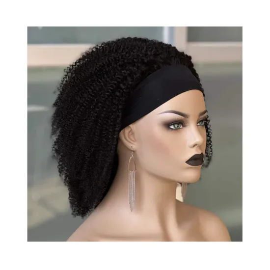 Hot Selling Joywigs Brazilian Human Hair 18\" 180% Curly Headband Wig