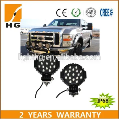 7inch led work lights 51w work lamp front lights