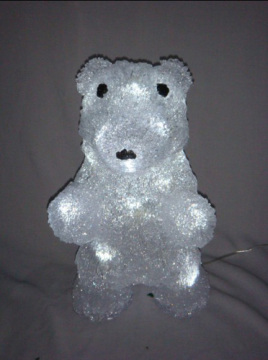 24l white led acrylic bear