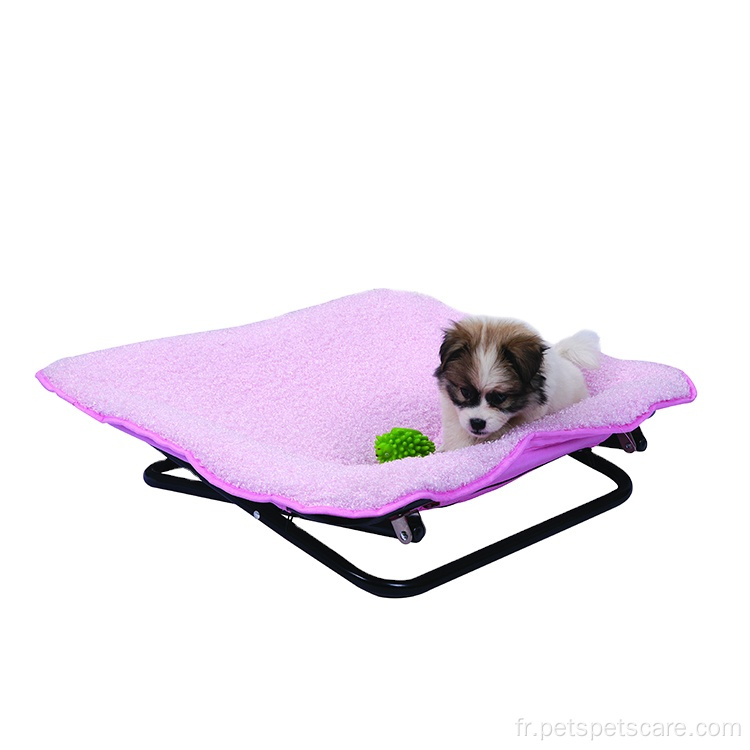 Chaise pliable pour animaux de compagnie de lit pour animaux de compagnie pliés en métal populaire