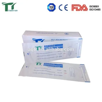 Self-sealing Sterilization Pouches with Transparent Blue Tinted Film