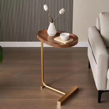 Tabel sudut mini oval: meja kopi kecil untuk kamar tidur dan ruang tamu